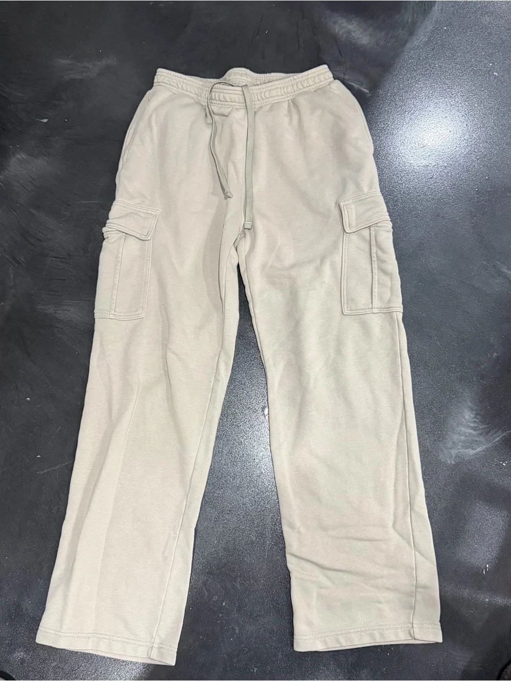 Men's Cargo Sweatpants - Beige